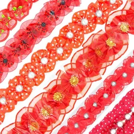 30 Red Bows - Surprise Design and Size by Cecilia bows