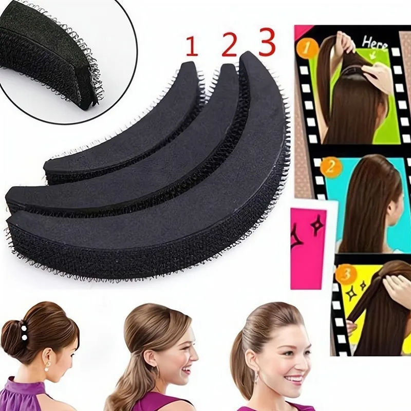 3Piece Hair Volume Increase Sponge Pad Set for DIY Styling
