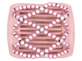 African Butterfly LadyBug Hair Comb - Pink Pearl 21