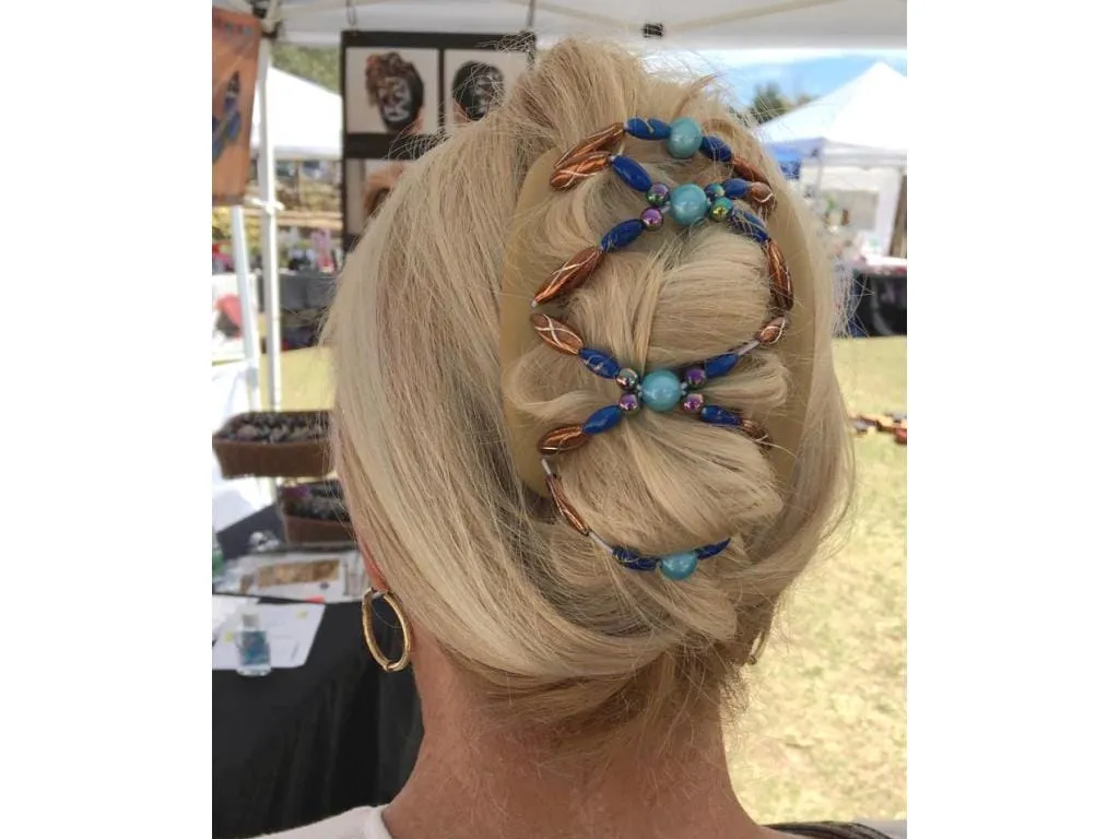 African Butterfly Thick Hair Comb - Dalena Blonde 74