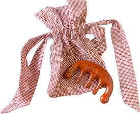 Brown Wooden Massage Comb One Size