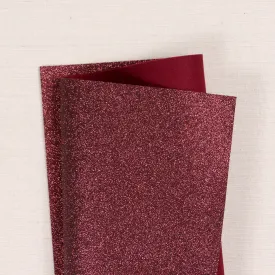 Burgundy Glitter Felt