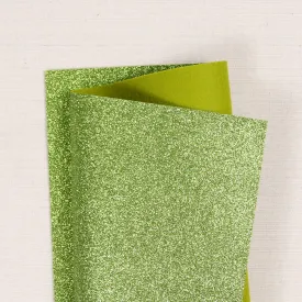 Citron Green Glitter Felt