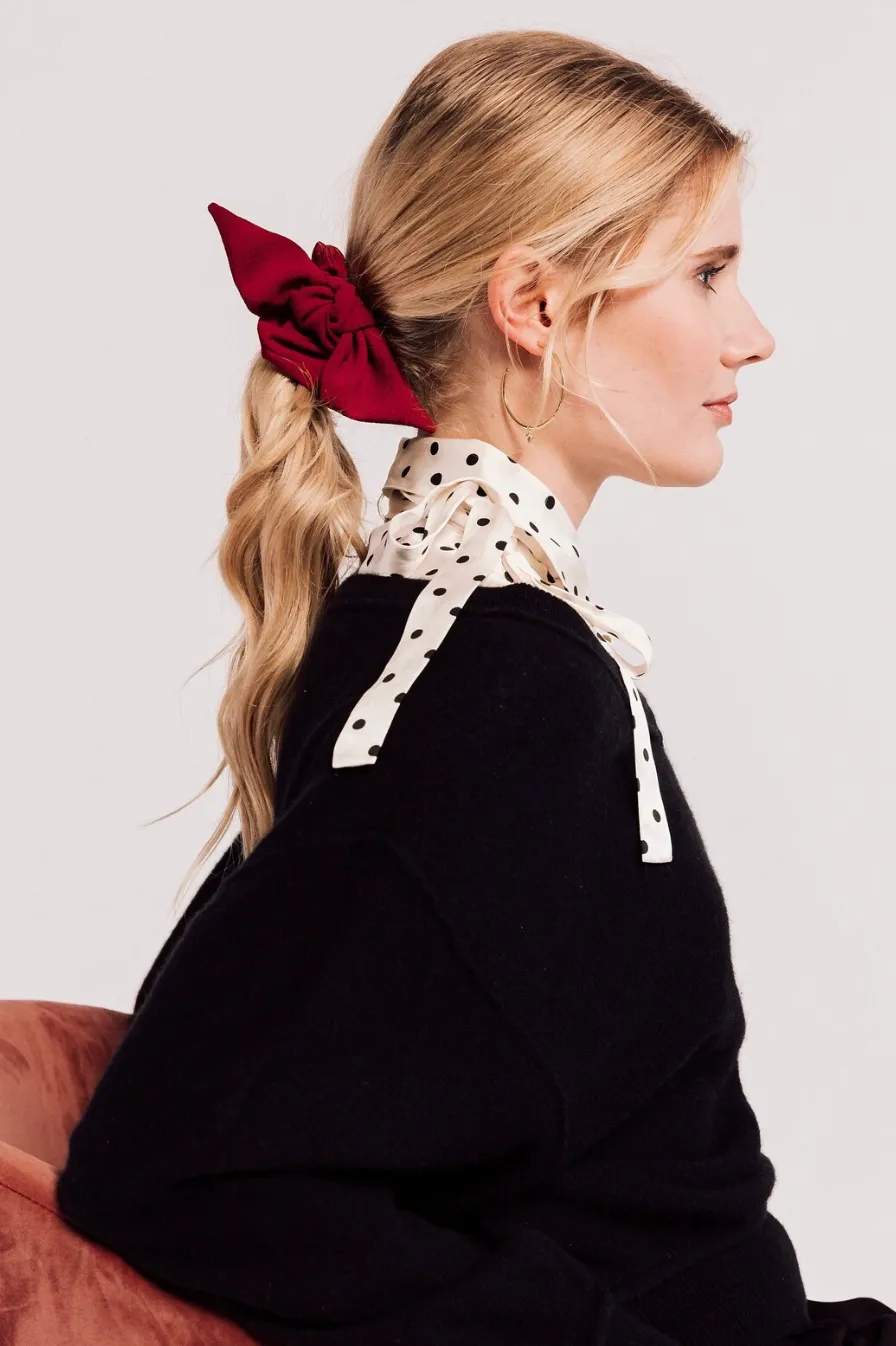 Crepe Oversize Knot Scrunchie | Bow Scrunchie | Multiple Colors | Hand Tied
