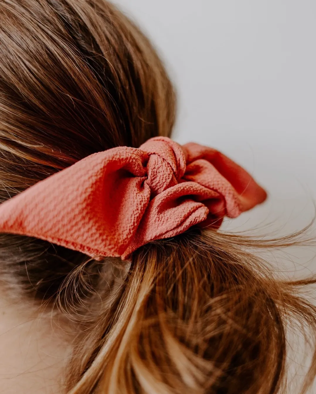 Crepe Oversize Knot Scrunchie | Bow Scrunchie | Multiple Colors | Hand Tied