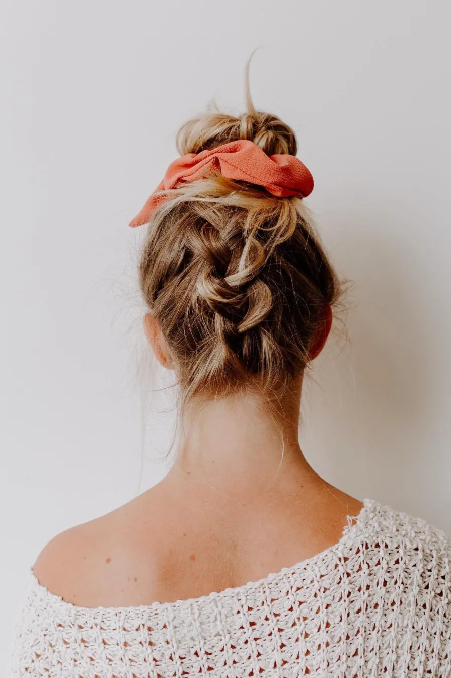 Crepe Oversize Knot Scrunchie | Bow Scrunchie | Multiple Colors | Hand Tied