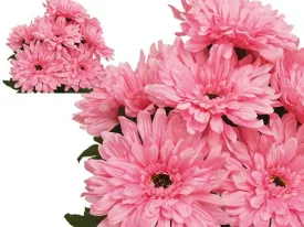 Gerbera Daisy Bush Artificial Silk Flowers - Pink