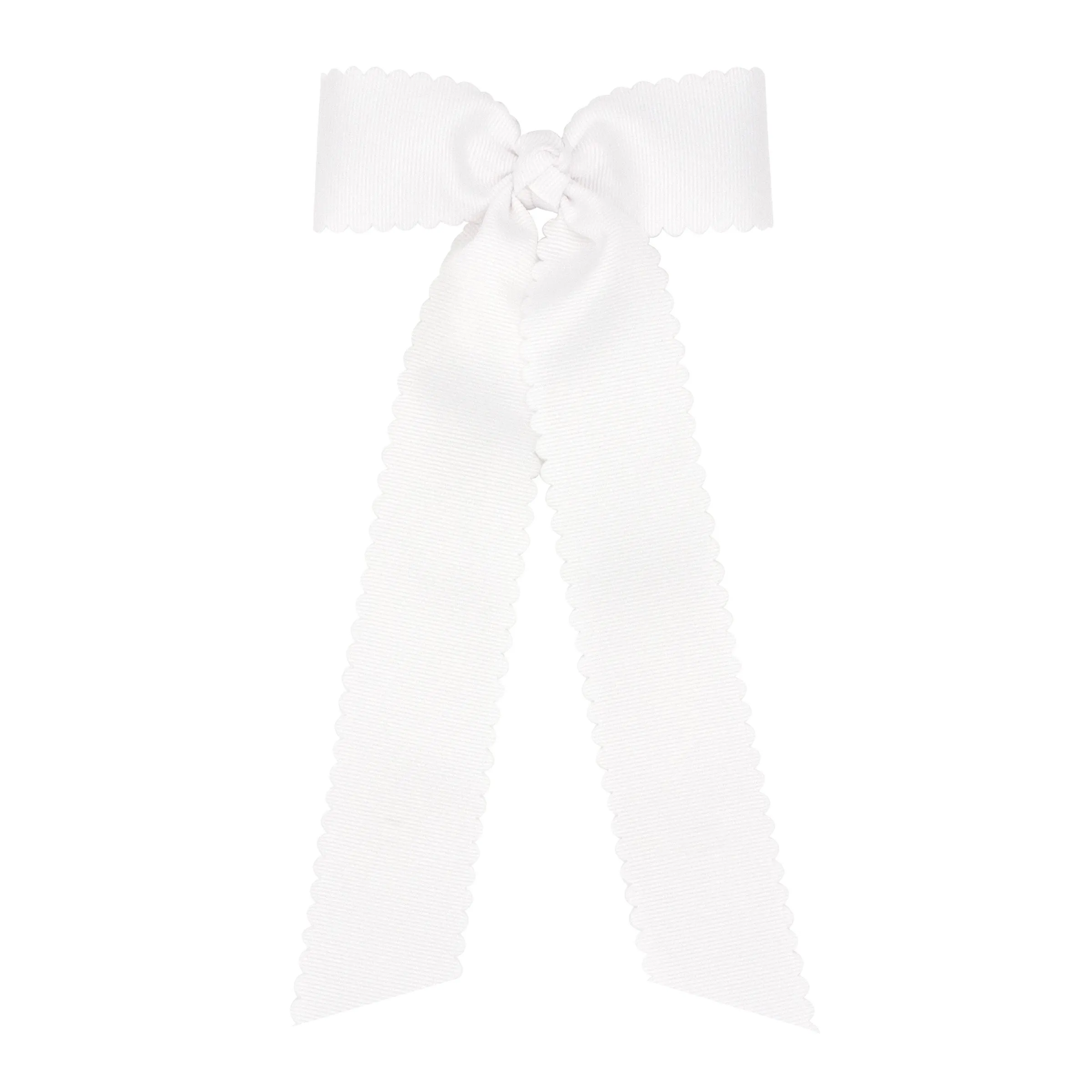 Medium Grosgrain Bowtie with Scalloped Edge and Streamer Tails