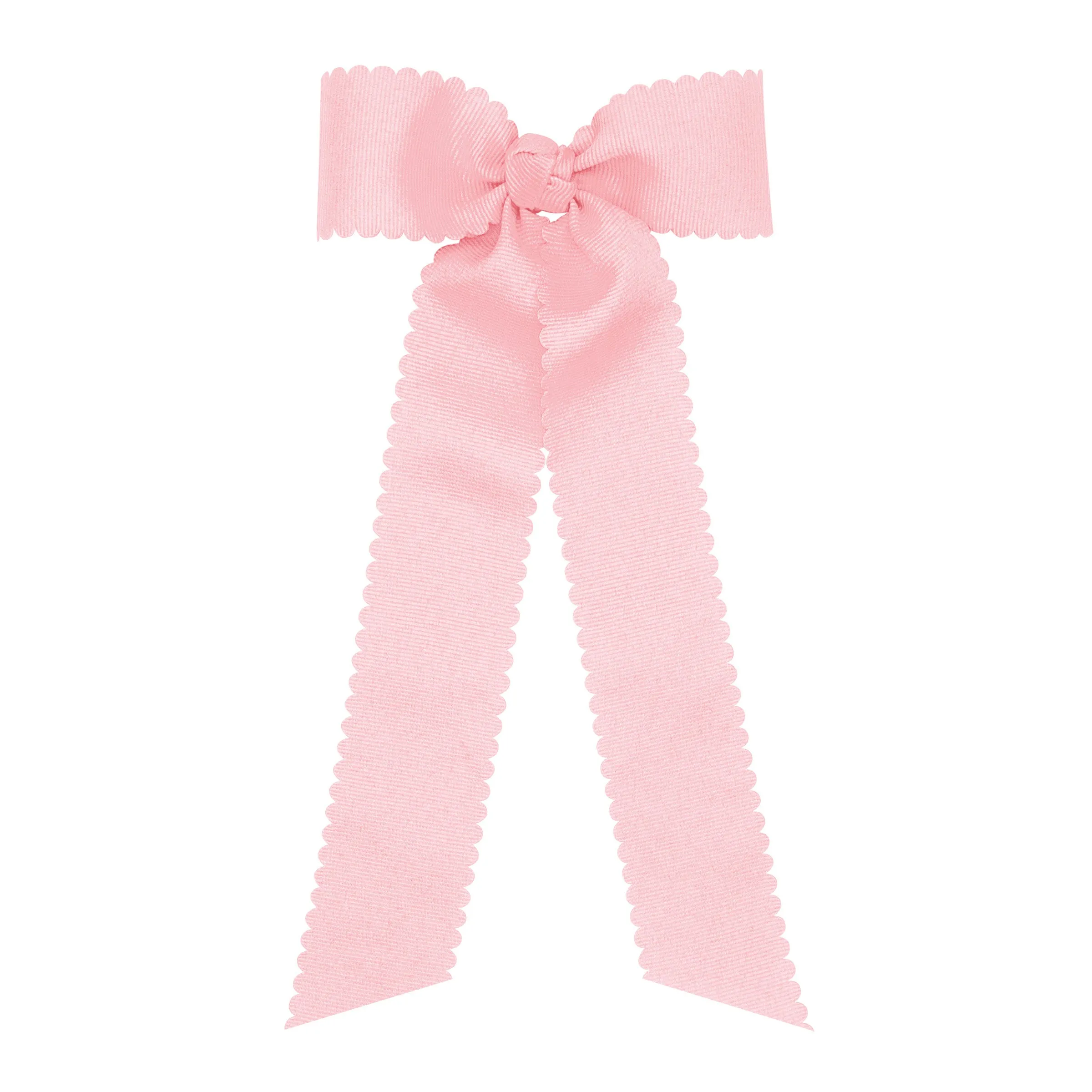 Medium Grosgrain Bowtie with Scalloped Edge and Streamer Tails