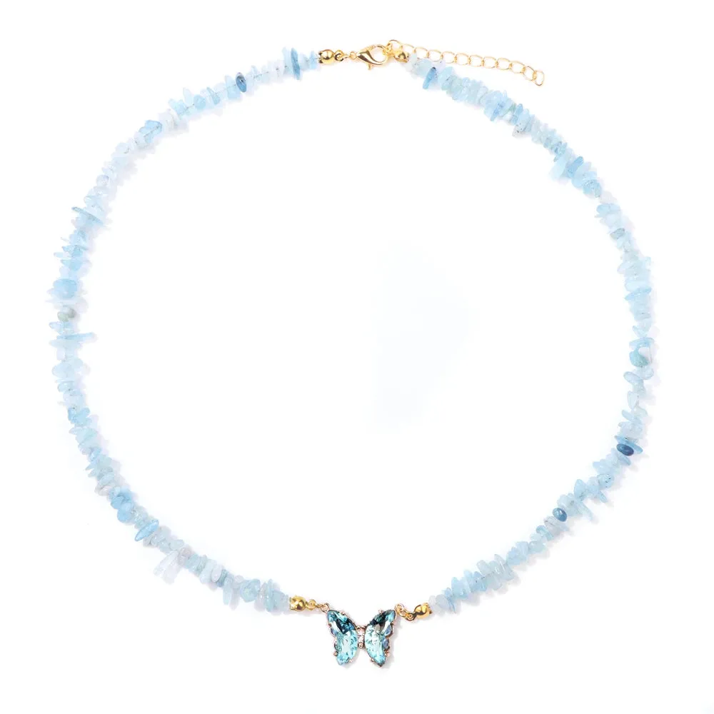 Natural Butterfly Gem Necklace