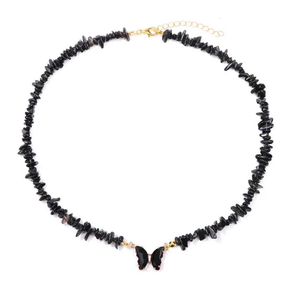 Natural Butterfly Gem Necklace