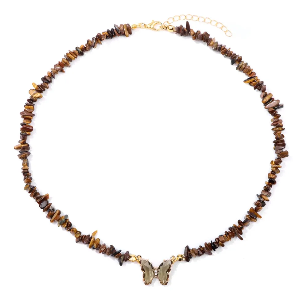 Natural Butterfly Gem Necklace
