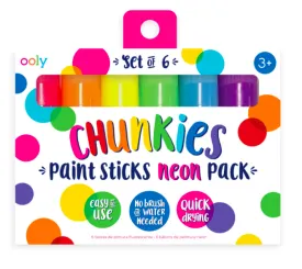 Ooly - Chunkies Neon Paint Sticks Pack of 6
