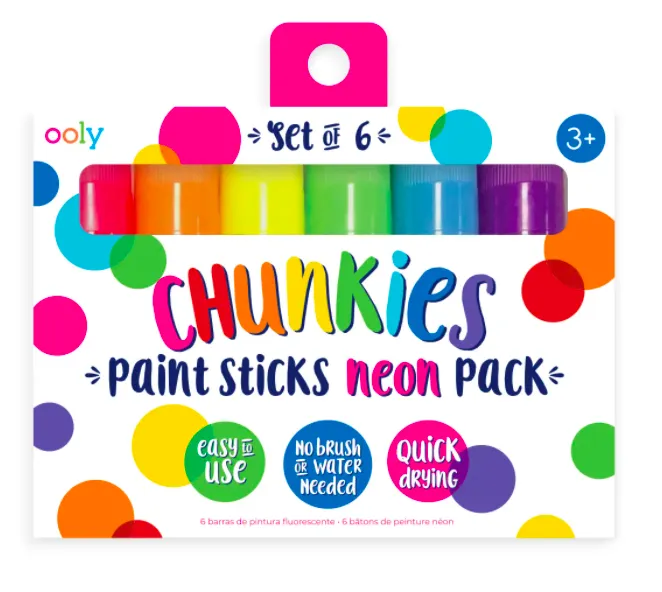 Ooly - Chunkies Neon Paint Sticks Pack of 6
