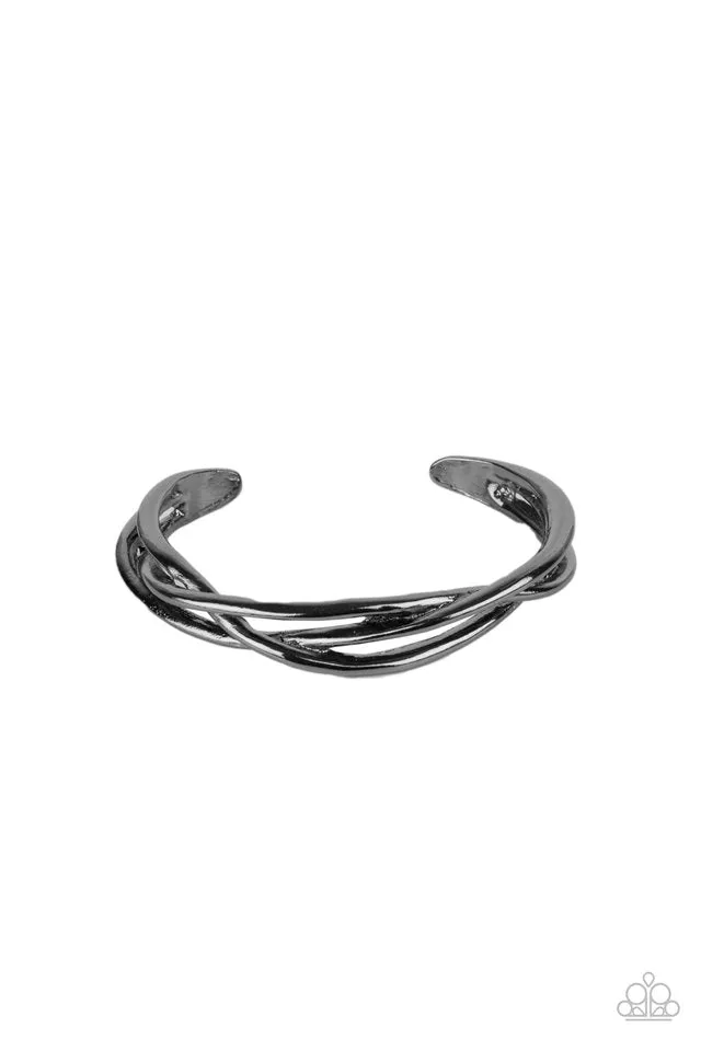 Paparazzi Bracelet ~ PLAIT Tectonics - Black