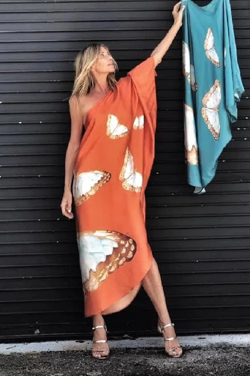 Renee Kaftan Butterfly Teal
