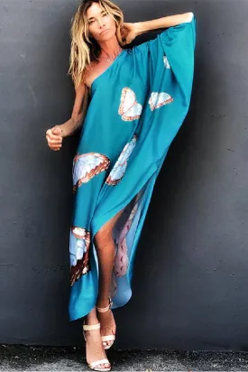 Renee Kaftan Butterfly Teal