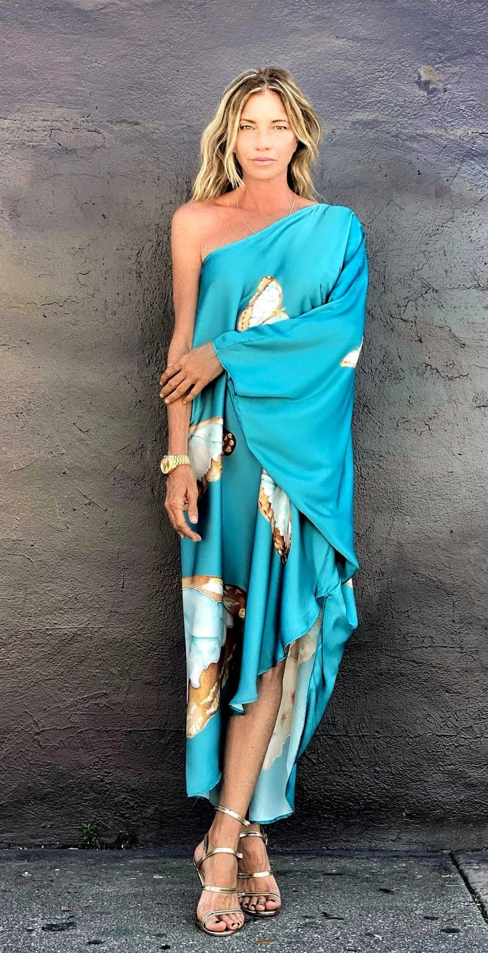 Renee Kaftan Butterfly Teal