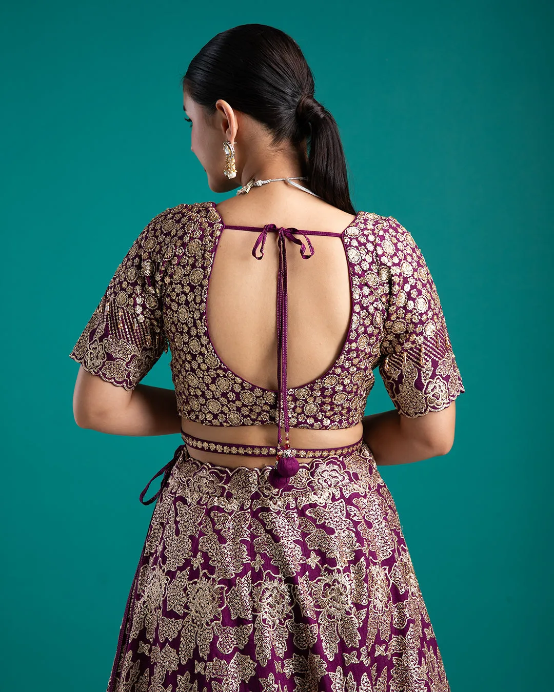 Rich Plum Lehenga Set