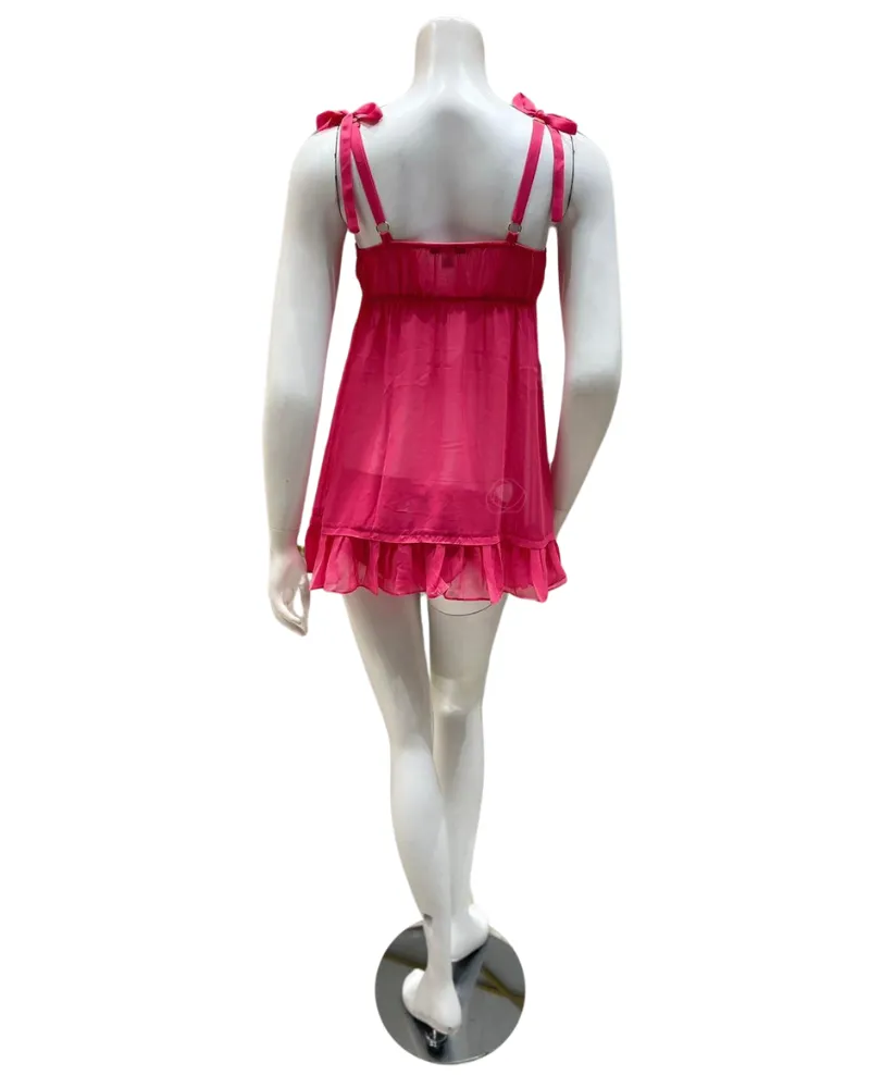 Rya Collection Azalea Dahlia Chiffon Babydoll with Panty