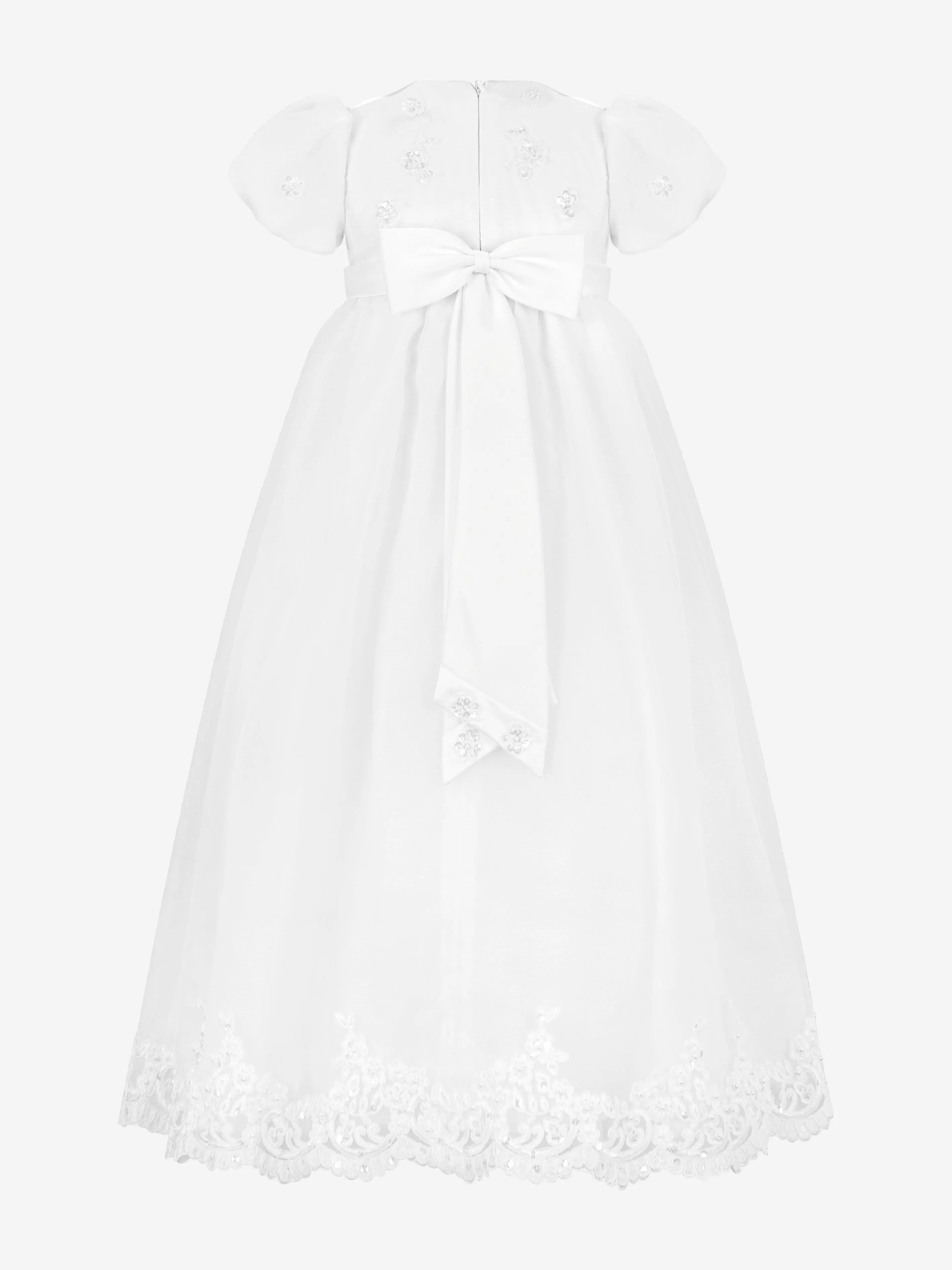 Sarah Louise Baby Girls Christening Robe And Bonnet in White