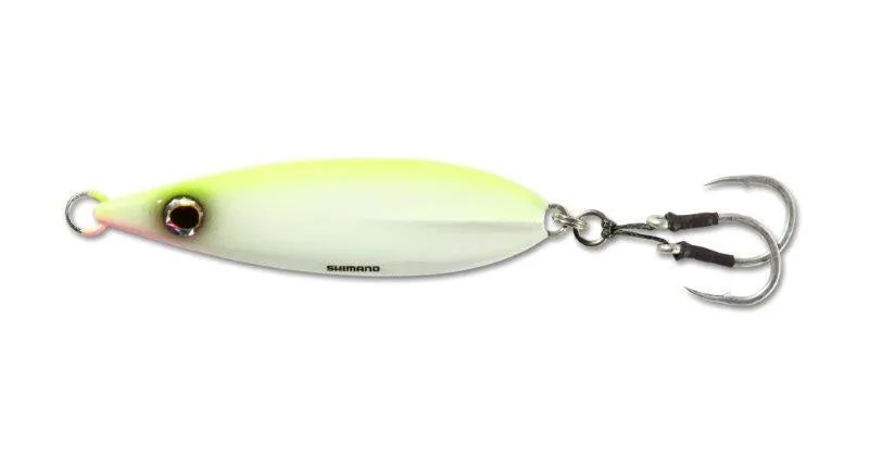 Shimano Flat-Fall Butterfly Jigs Chartreuse/White BFLFF200CW