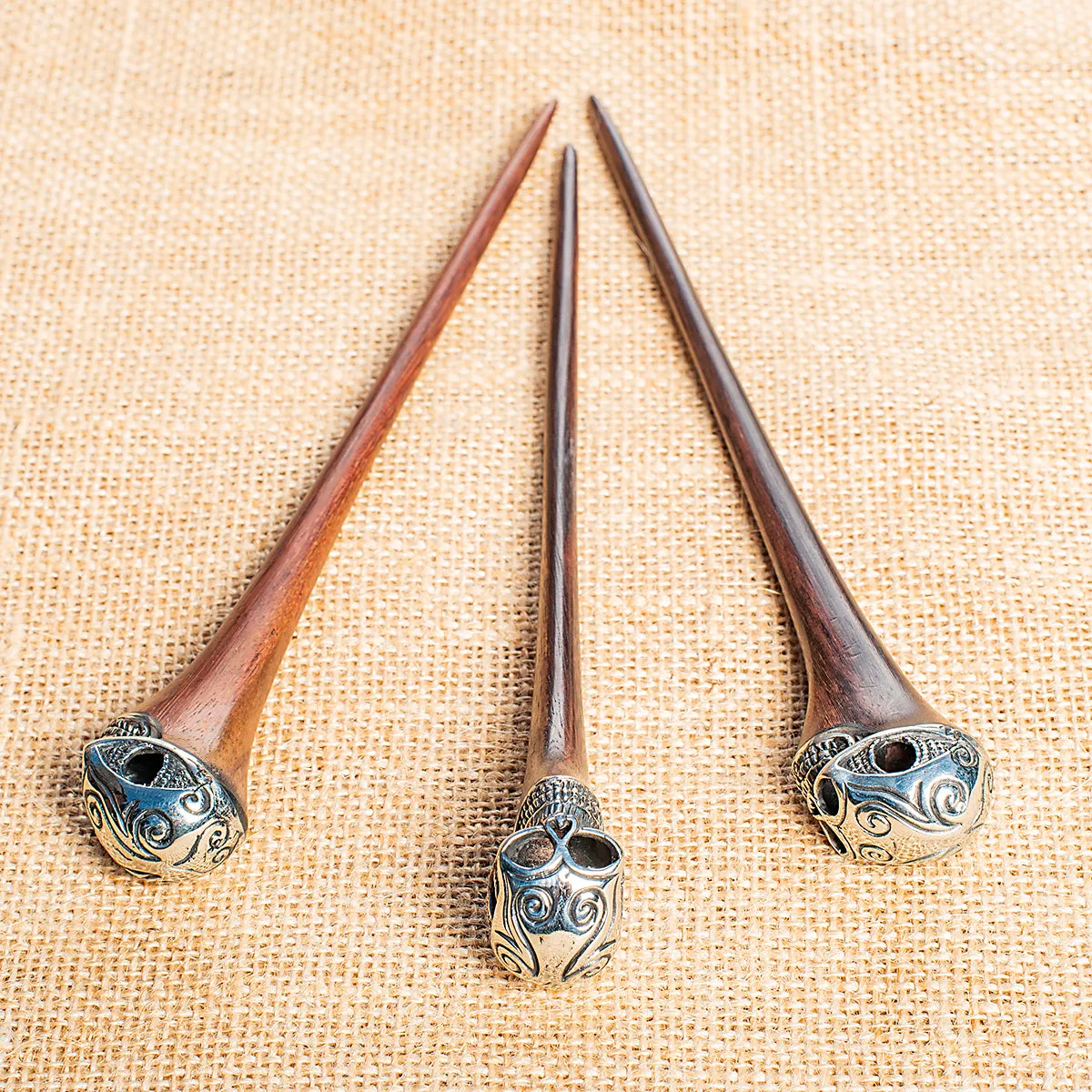 Skull Silver Hair Stick