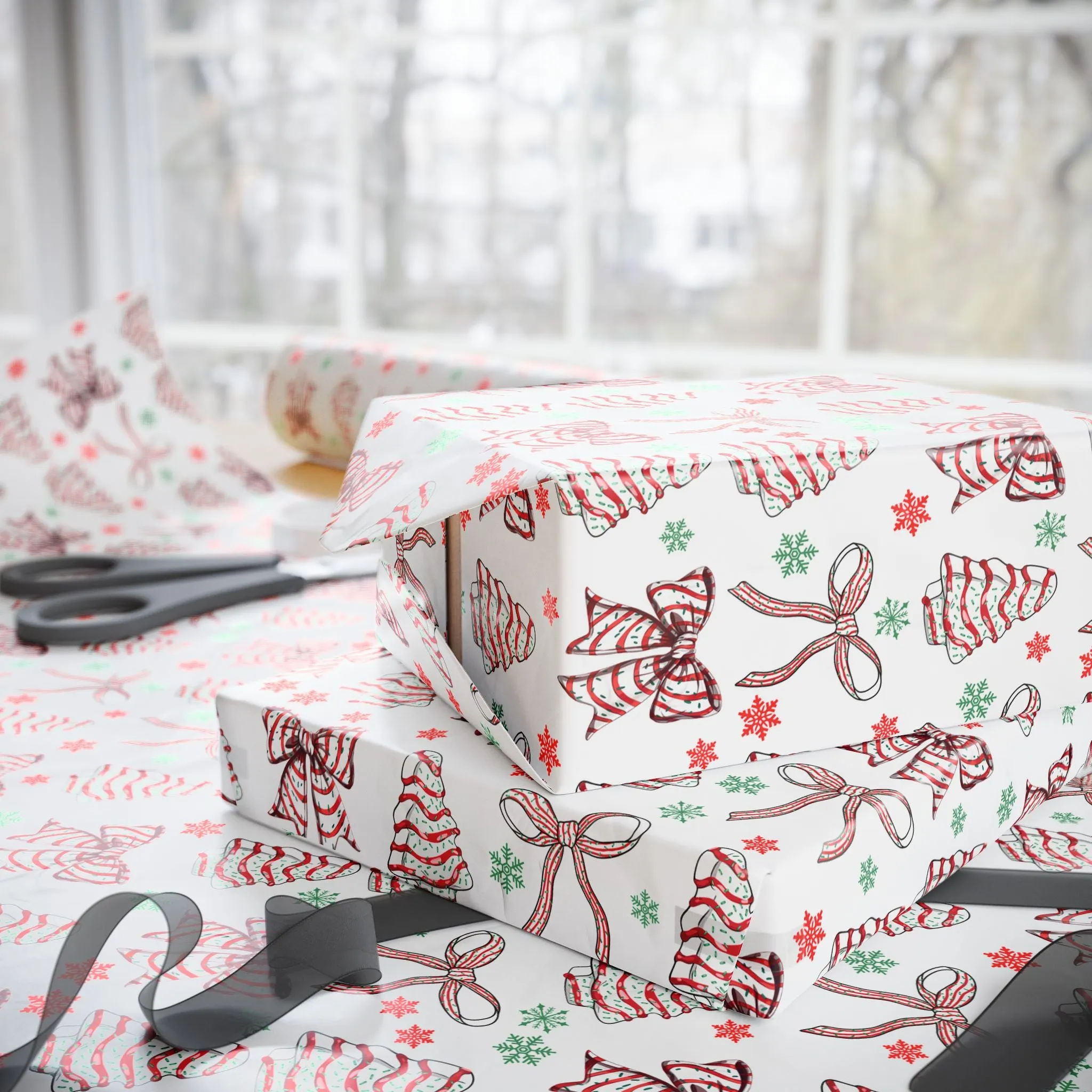 Sweet Snack Cakes and Bows Gift Wrap | New Arrival | Gift Wrap for all Special Occasions