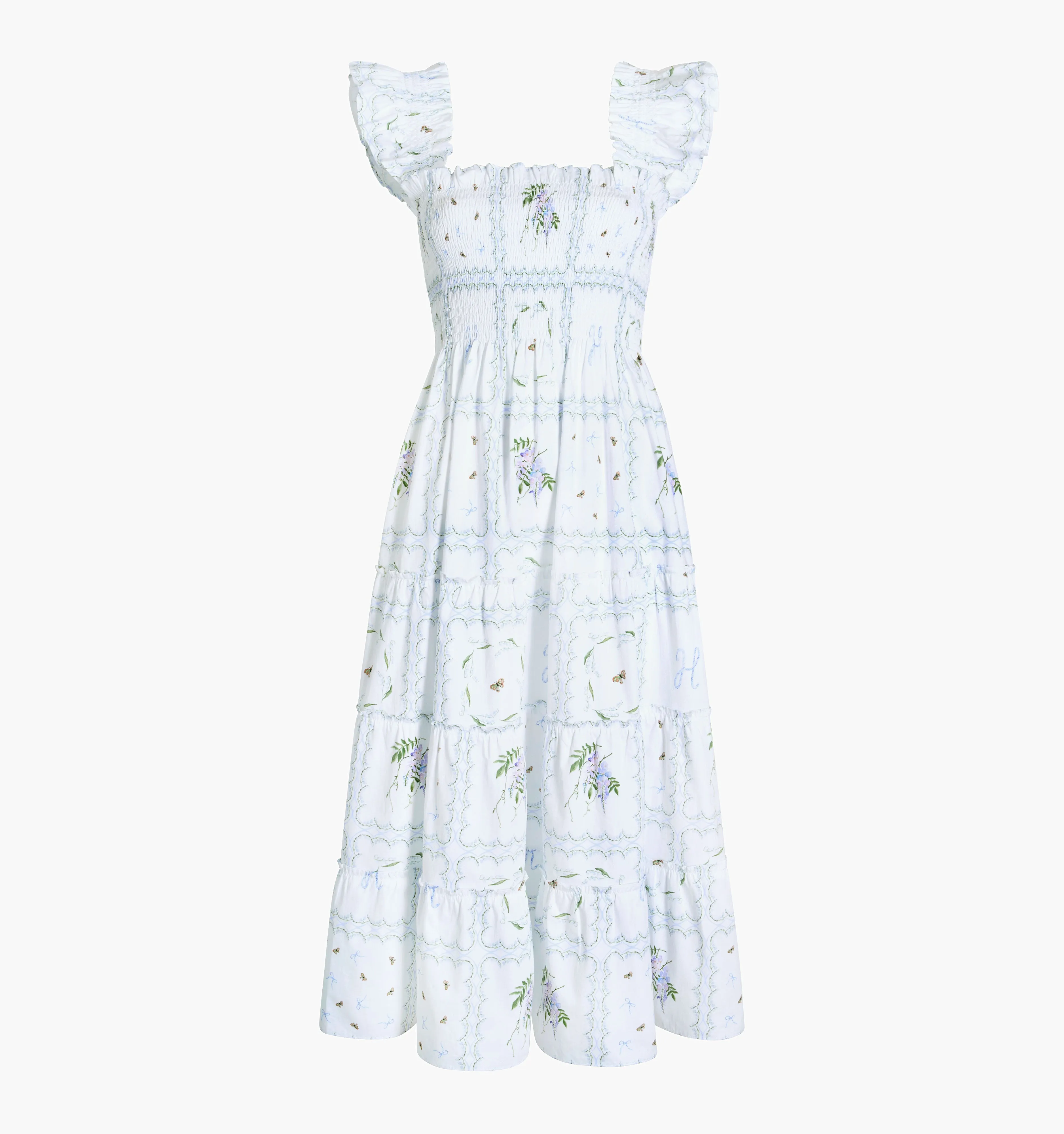 The Ellie Nap Dress - White Floral Patchwork